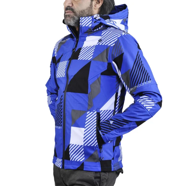 pas cher Nouveau 🥰 Ski Homme Peak Mountain Blouson Softshell Homme Cover BLEU 👏 1