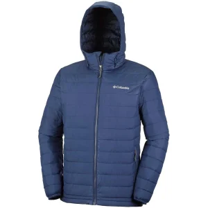 Nouveau 🎁 Montagne Homme Columbia Columbia Powder Lite Hooded BLEU 💯 Distributeur Officiel 12