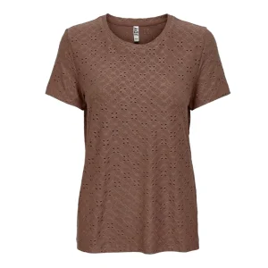 Nouveau 💯 Mode- Lifestyle Femme Jdy T-shirt Marron Femme Jdy Cathinka MARRON 🔔 de garantie authentique 12